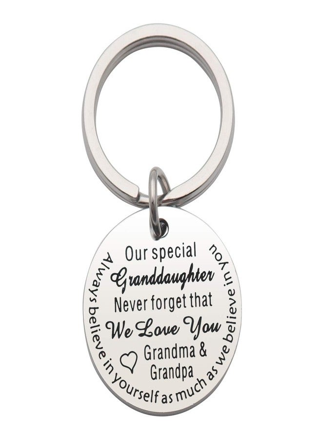 CHENVA Grandparents to Granddaughter Gifts Never Forget That We Love You Keychain Inspirational Gift for Granddaughter (Our Special Granddaughter) - Image 1